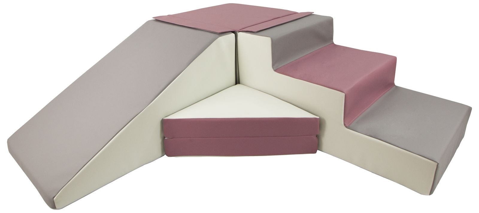 Schuimglijbaan - 40 cm hoog - wit, grijs, paars