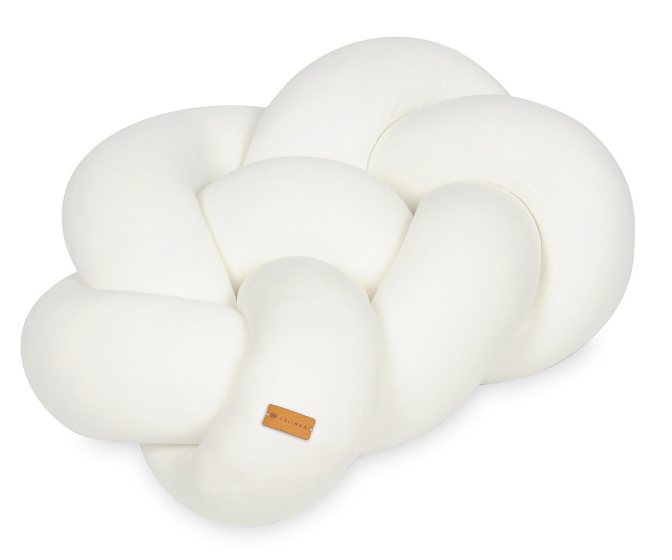 Knoopkussen - knot kussen - sierkussen - decoratie kussen - 53x356cm - creme