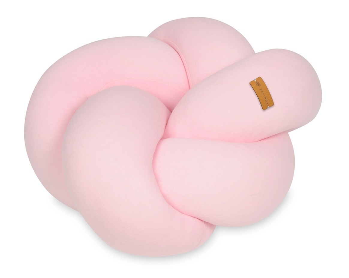 Knoopkussen - knot kussen - sierkussen - decoratie kussen - 40x36cm - lichtroze