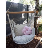 Knoopkussen - knot kussen - sierkussen - decoratie kussen - 40x36cm - lichtroze