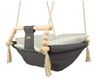 Babywiegschommel - max. 20 kg - grijze, crème diamanten