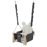 Babyschommel - babyswing - met oren - max. 20 kg - grijze, crème diamanten