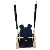 Babyschommel - babyswing - met oren - max. 20 kg - zwart, marine
