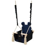 Babyschommel - babyswing - met oren - max. 20 kg - zwart, marine