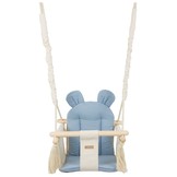 Babyschommel - babyswing - met oren - max. 20 kg - crème, lichtblauw