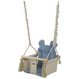 Babyschommel - babyswing - met oren - max. 20 kg - crème, lichtblauw