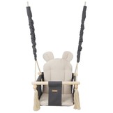 Babyschommel - babyswing - met oren - max. 20 kg - grijs en beige