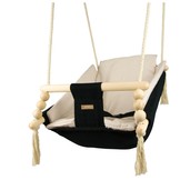 Babywiegschommel - max. 20 kg - zwart, crème