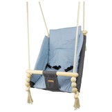 Babywiegschommel - max. 20 kg - grijs, lichtblauw