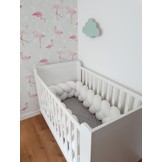 Bedomranding - bumper kussen - bedslang vlechtkussen - 3,5 meter - creme