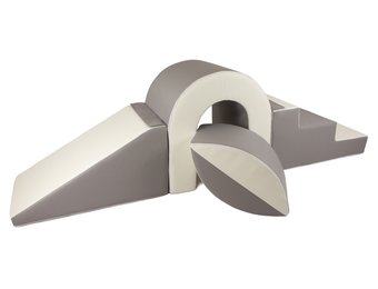 Schuimbrugset - 65 cm hoog - wit grijs