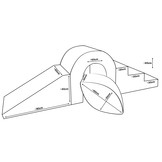 Schuimbrugset - 65 cm hoog - wit grijs