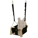 Babyschommel - babyswing - met oren - max. 20 kg - zwart, crème