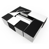 Grote schuimen bouwblokken - 11 stuks - gekleurd - zwart wit