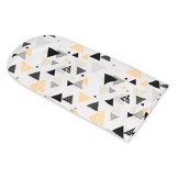 Babynest - baby nestje - 0-8 maanden - 100% katoen - 82x54cm - gele driehoeken