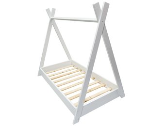 Houten bed - Scandinavische stijl - modern kinderbed - tipi tent stijl - 160x80cm - wit