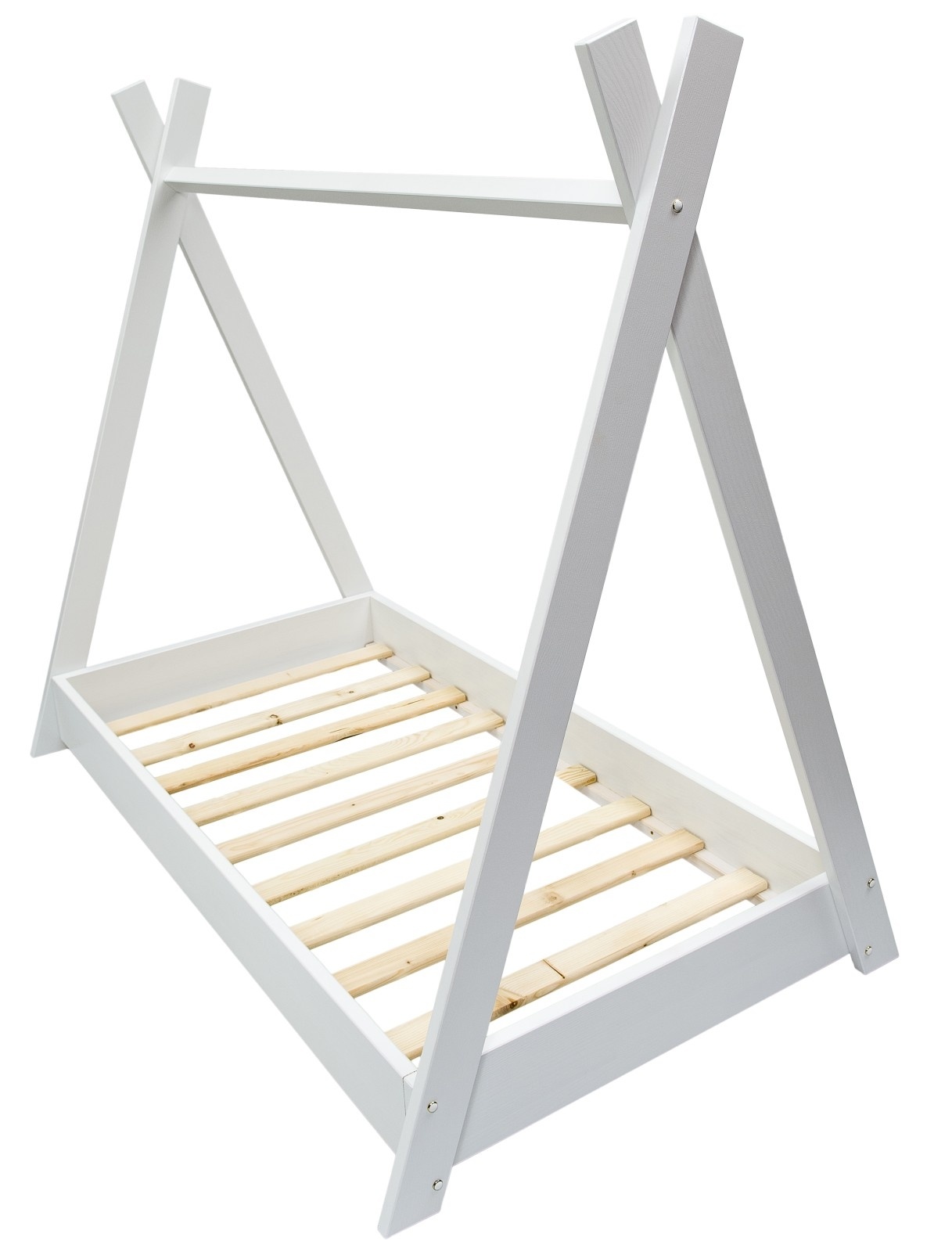 Houten bed - Scandinavische stijl - modern kinderbed - tipi tent stijl - 160x80cm - wit