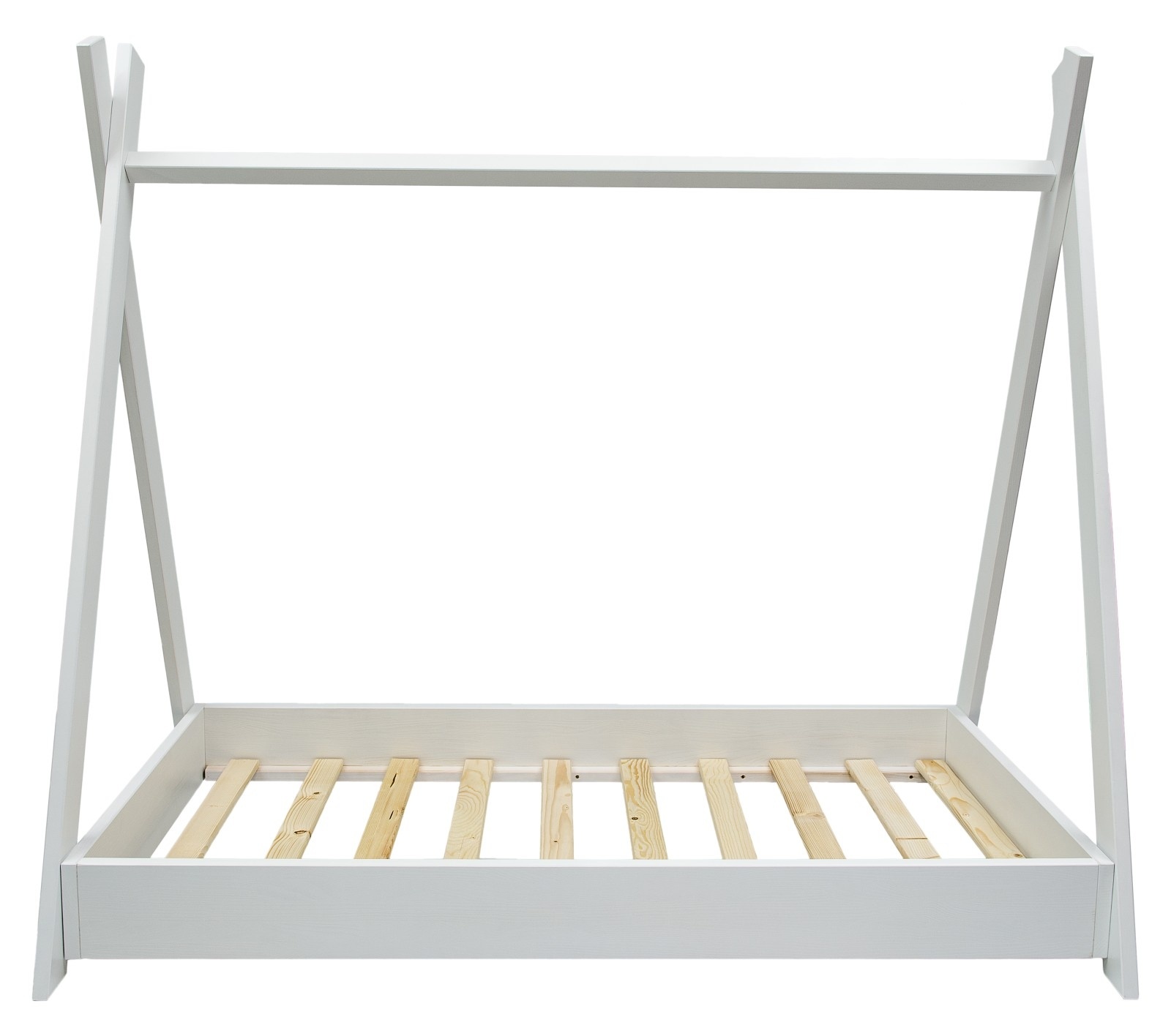 Houten bed - Scandinavische stijl - modern kinderbed - tipi tent stijl - 160x80cm - wit