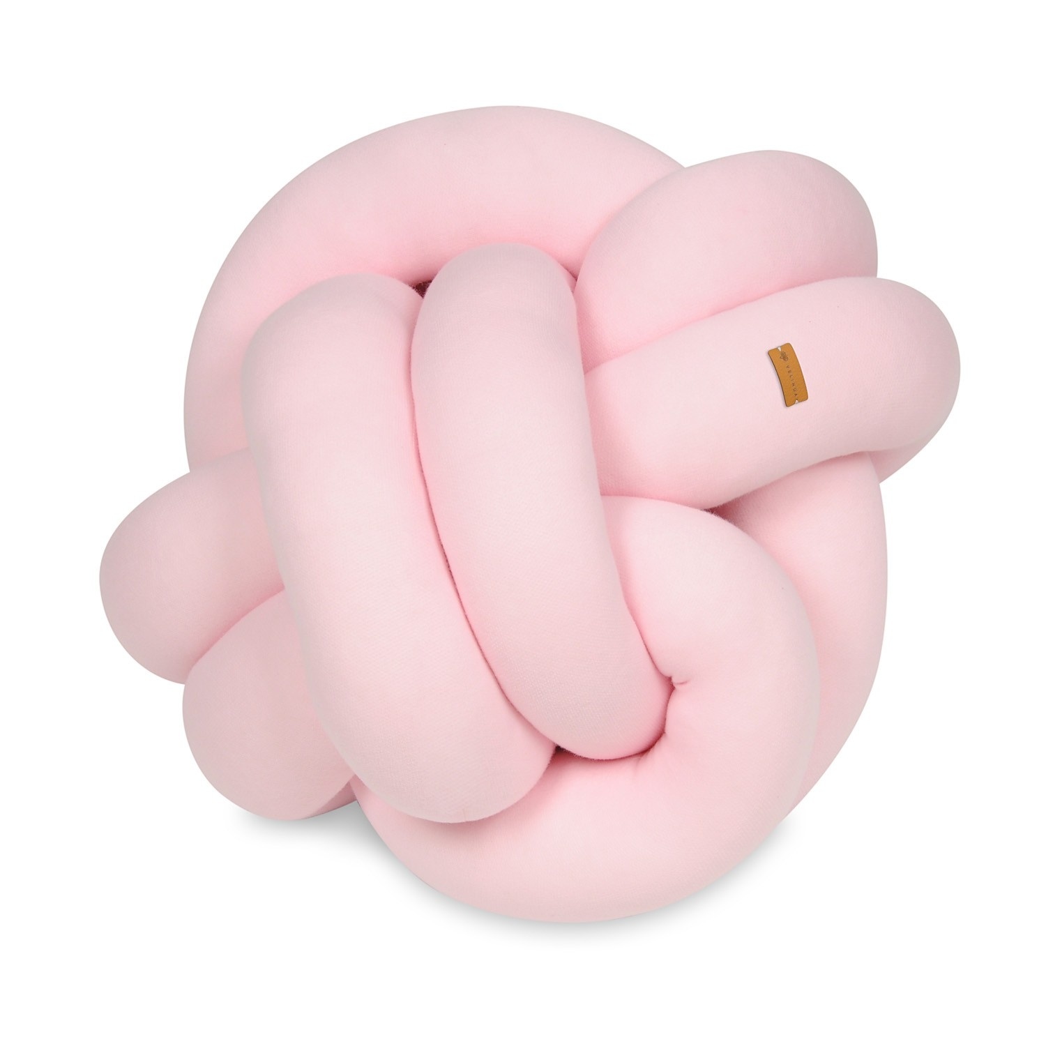 Knoopkussen - knot kussen - sierkussen - decoratie kussen - 35x35cm - lichtroze