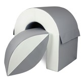 Schuimbrug - 65 cm hoog - creme, grijs