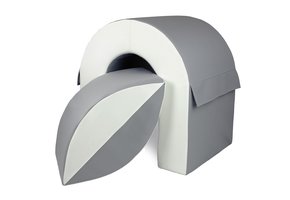 Schuimbrug - 65 cm hoog - creme, grijs