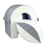 Schuimbrug - 65 cm hoog - creme, grijs