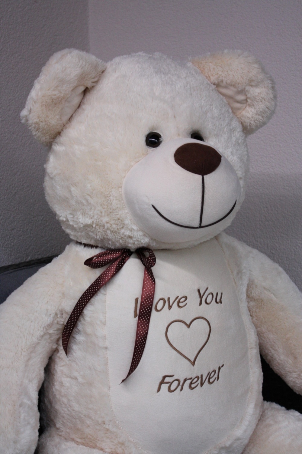 Gigantische grote teddybeer zachte knuffel kado - 165 cm - creme