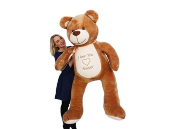 Gigantische grote teddybeer zachte knuffel kado - 165 cm - gember