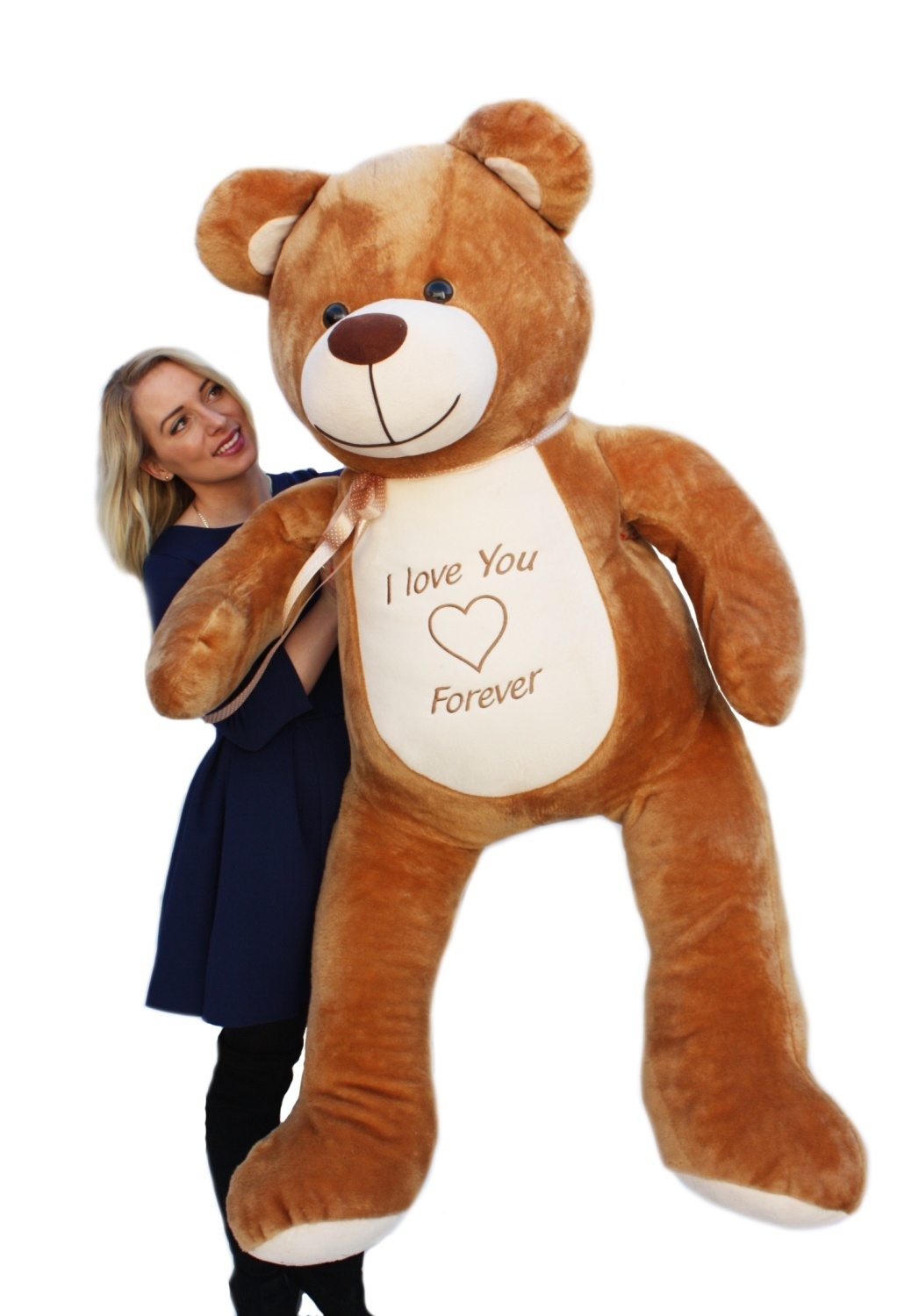 Gigantische grote teddybeer zachte knuffel kado - 165 cm - gember