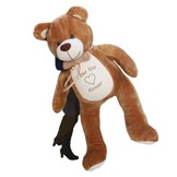 Gigantische grote teddybeer zachte knuffel kado - 165 cm - gember