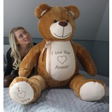 Gigantische grote teddybeer zachte knuffel kado - 165 cm - gember