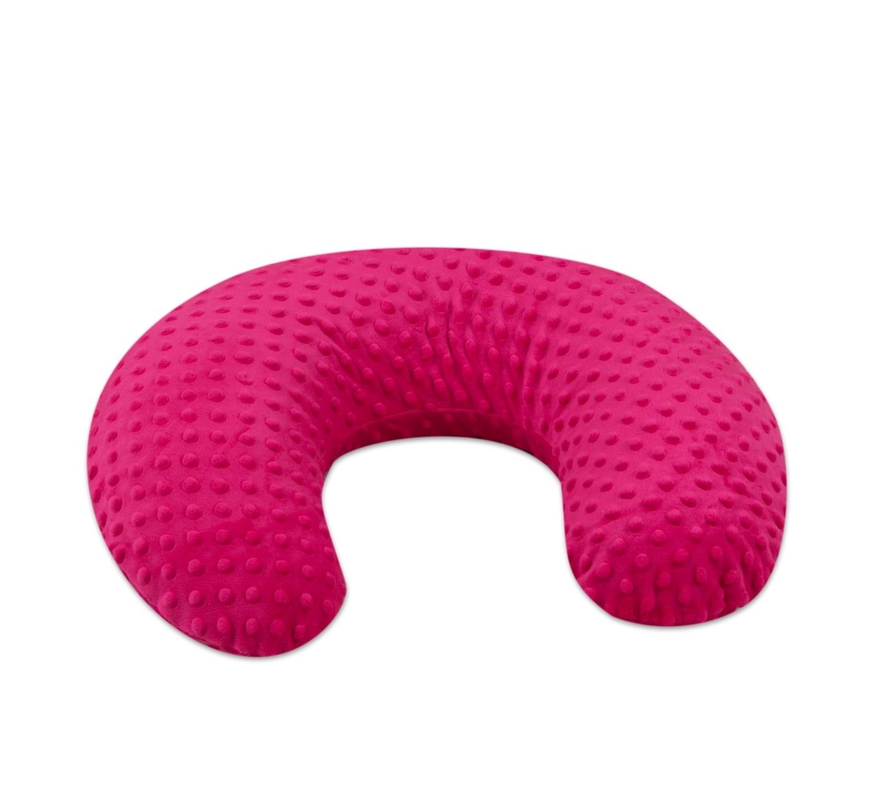 Voedingskussen - zijslaapkussen - minky stof - "c" vorm - rood