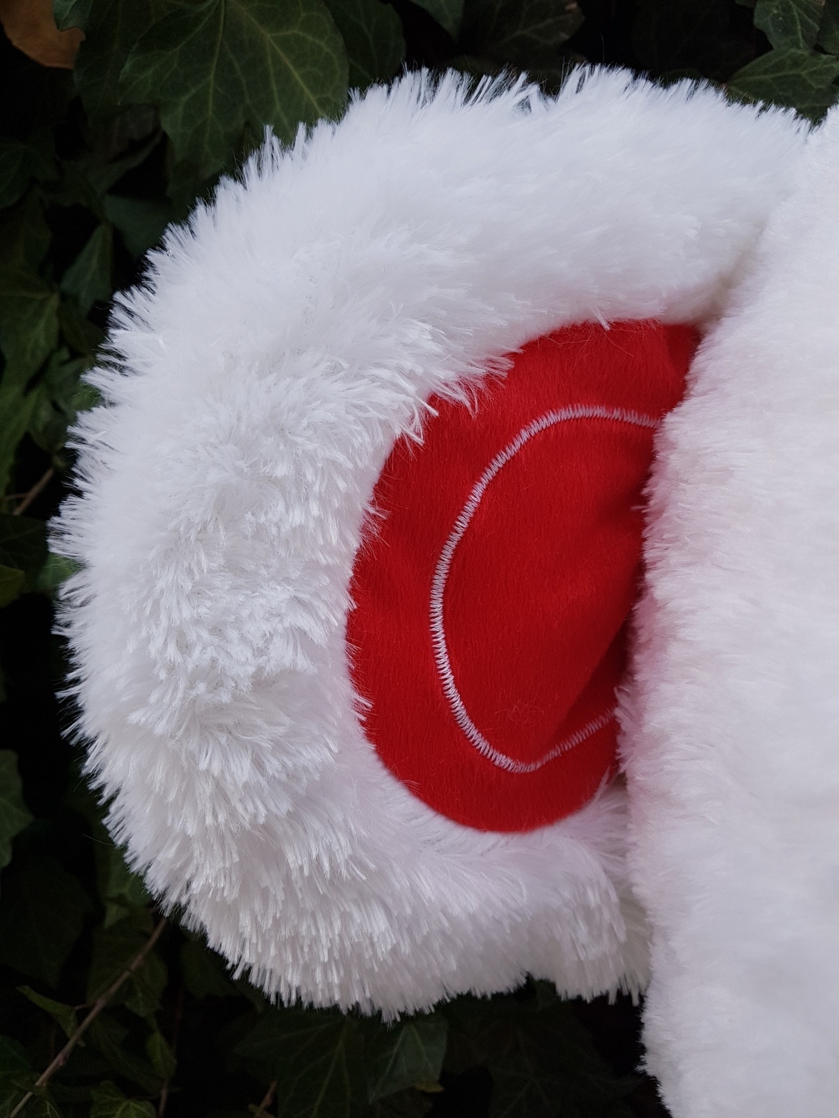 Gigantische grote teddybeer zachte knuffel - 105 x 85 cm - wit en rood-b