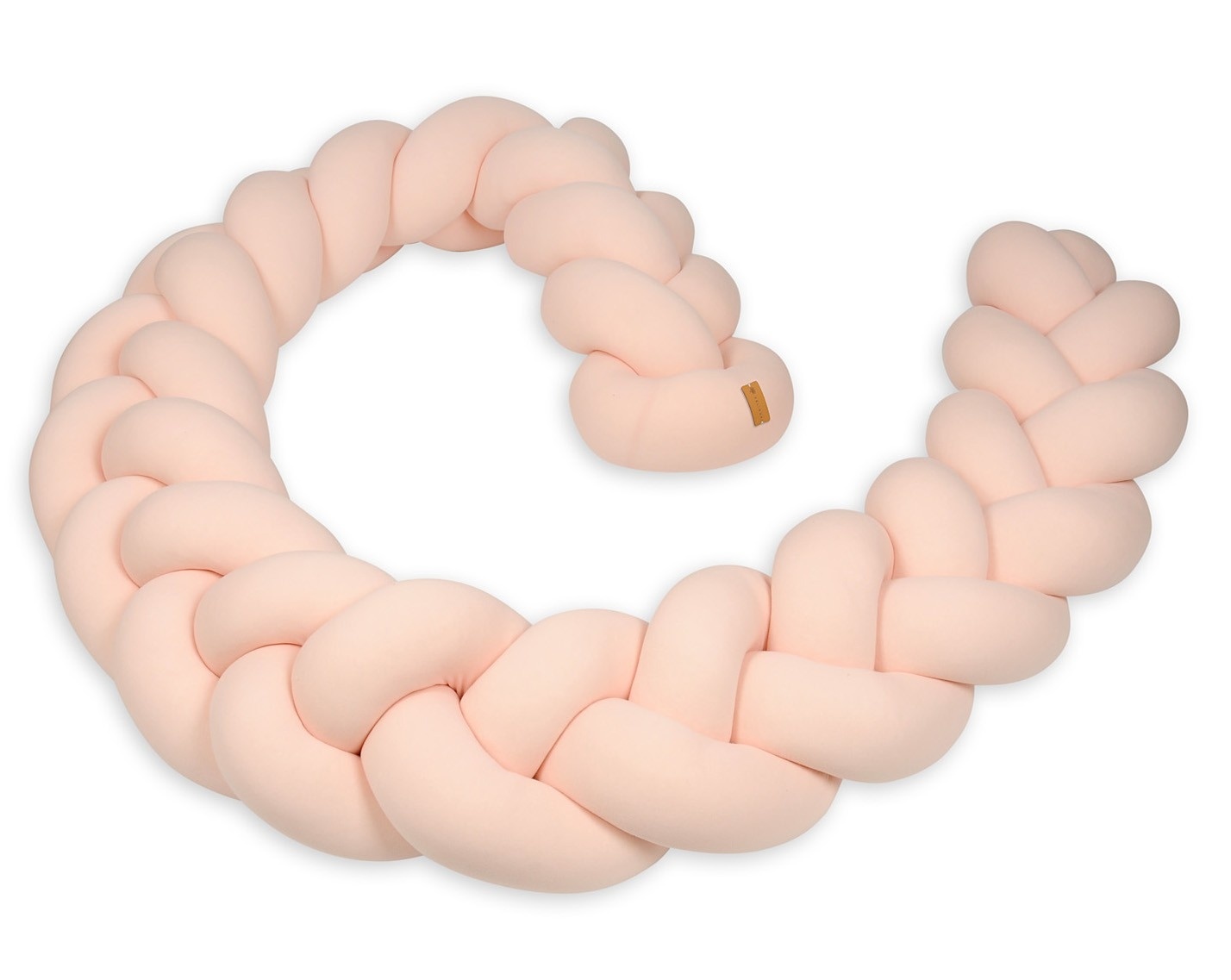 Bedomranding - bumper kussen - bedslang vlechtkussen - 3,5 meter - perzik