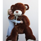 Gigantische grote teddybeer zachte knuffel - 105 x 85 cm - bruin