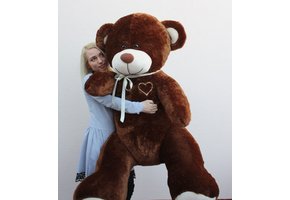 Gigantische grote teddybeer zachte knuffel - 105 x 85 cm - bruin