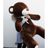 Gigantische grote teddybeer zachte knuffel - 105 x 85 cm - bruin