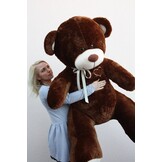 Gigantische grote teddybeer zachte knuffel - 105 x 85 cm - bruin