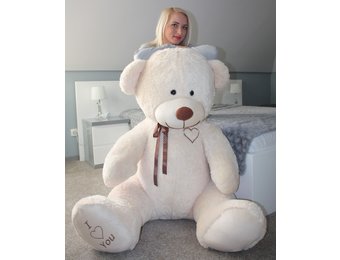 Gigantische grote teddybeer zachte knuffel - 105 x 85 cm - crème-b