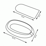 Babynest - baby nestje - 0-8 maanden - 82x54cm - lente stippen - groen