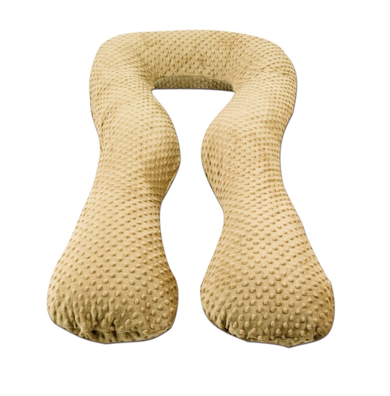 Voedingskussen - zijslaapkussen - minky stof - "U" vorm - creme