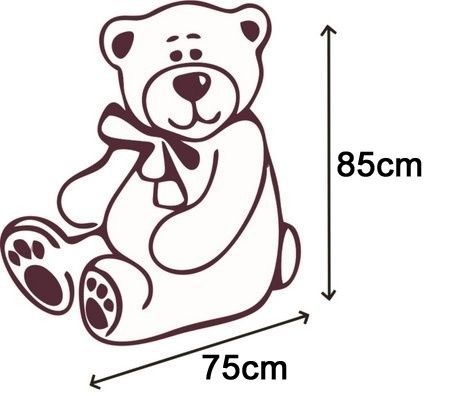 Gigantische grote teddybeer zachte knuffels 75 x 85cm - wit en rood