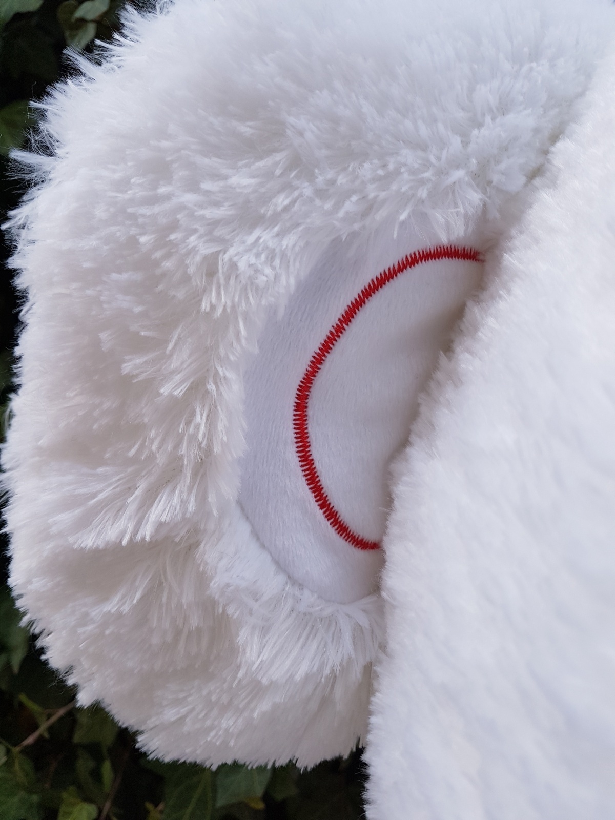 Gigantische grote teddybeer zachte knuffels 75 x 85cm - wit en rood