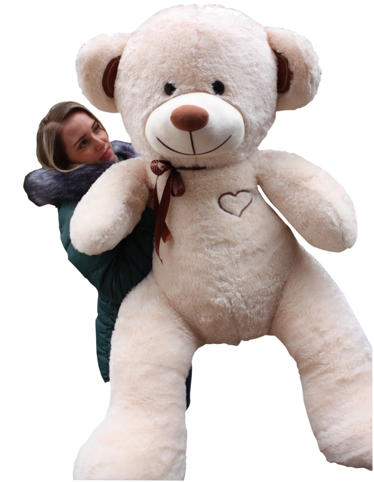 Gigantische grote teddybeer zachte knuffels 75 x 85cm - beige en bruin