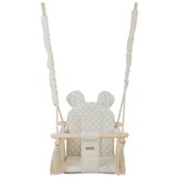 Babyschommel - babyswing - met oren - max. 20 kg - creme, cremediamanten
