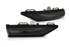 Knipperlicht spiegel geschikt voor FORD FIESTA MK8 HATCHBACK 17- LED SMOKE