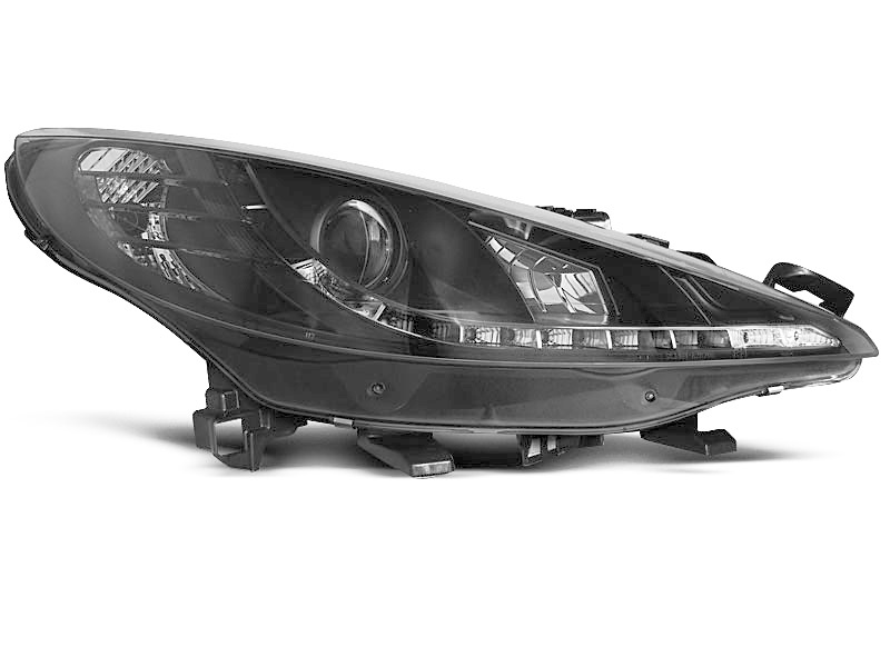 Koplampen dagrijlicht PEUGEOT 207 05.06-06.12 ZWART