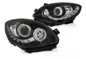 Koplampen dagrijlicht geschikt voor RENAULT TWINGO 07-11 ZWART