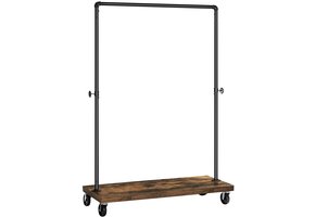 Kledingstang op wielen - tot 90 kg - industrieel ontwerp - 103 cm lengte
