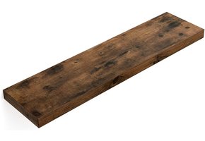 Zwevende Wandplank met Bevestigingsmateriaal - Bruin - 80 cm